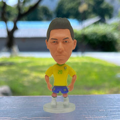 6.5cm Soccer Star Figure Mini Football Player Car Ornaments Collection Doll Star Sports Action Figures Souvenirs Toys Fans Gifts