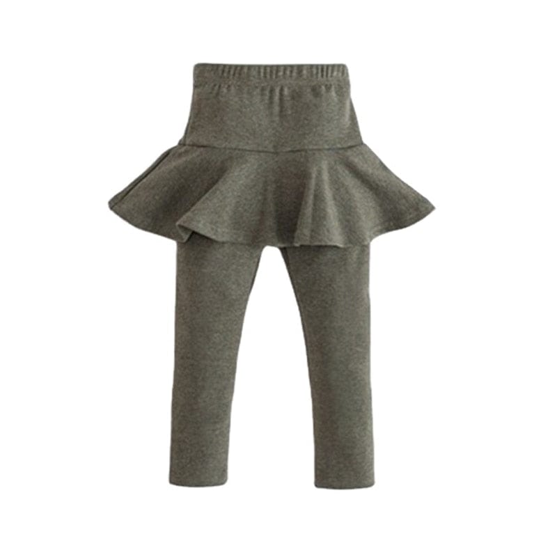 Solid Color Girls Pants Kids Leggings 2-10Y Children Clothing Autumn Cotton Leggings Warm Baby Girl Skirt-pants High Quality