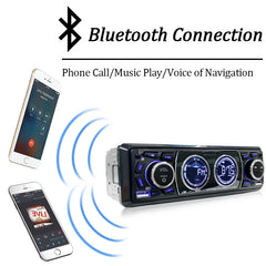 Car Radio 1din Audio Bluetooth Stereo MP3 Player FM Receiver 60Wx4 Support Phone Charging AUX/USB/TF Card In Dash Kit