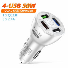 AIXXCO 3 Ports USB Car Charger 12V Quick Charge 3.0 Fast Car Cigarette Lighter For Samsung Huawei Xiaomi iphone Charger QC 3.0