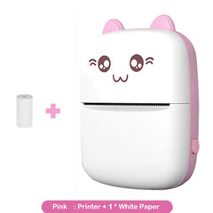 Mini Pocket Printer, Wireless BT Connection Thermal Printer For Photos Receipts Notes Memo Label Portable Inkless Gift Printer