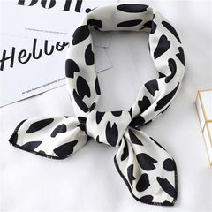 2022 New Women Silk Scarf Square Foulard Lady's Neck Hair Scarves Design Printed Head Kerchief Fashion Girl  Scarfs