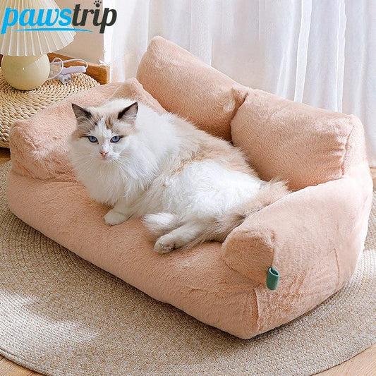 Luxury Cat Bed Sofa Winter Warm Cat Nest Pet Bed for Small Medium Dogs Cats Comfortable Plush Puppy Bed Pet Supplies