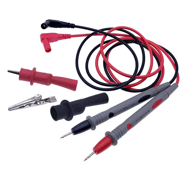 Digital Multimeter probe 10A 20A Soft silicone wire Needle tip Universal test leads with Alligator clip