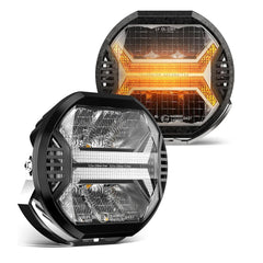 Superbright Offroad Spot Work Light 12v 24v LED Light Bar 6000K Drl White & Amber Light for Car SUV 4x4 Boat ATV  LED Headlights