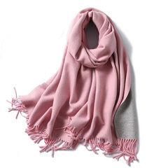 Winter Cashmere Scarf Women Thick Warm Shawls Wraps Lady Solid Scarves Fashion Tassels Pashmina Blanket Quality Foulard 2023 New