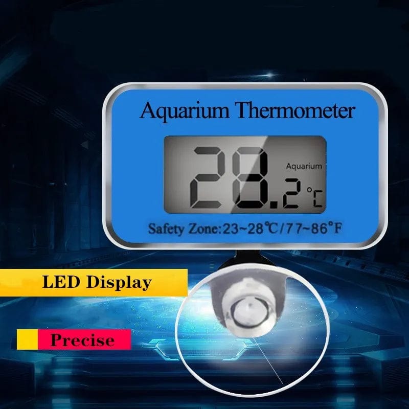 New Aquarium Thermometer Waterproof LCD Digital Fish Tank Submersible Thermometer Meter Temperature Control with Suction Cup