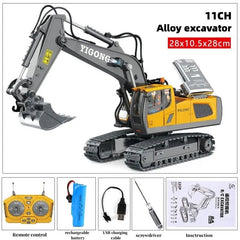 2.4G Remote Control Excavator RC Model Car Toys Dump Truck Bulldozer Engineering Vehicle Christmas Birthday Gifts