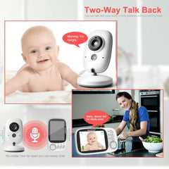 Babysitter VB603 Video Baby Monitor 2.4G Wireless With 3.2 Inches LCD 2 Way Audio Talk Night Vision Surveillance Security Camera