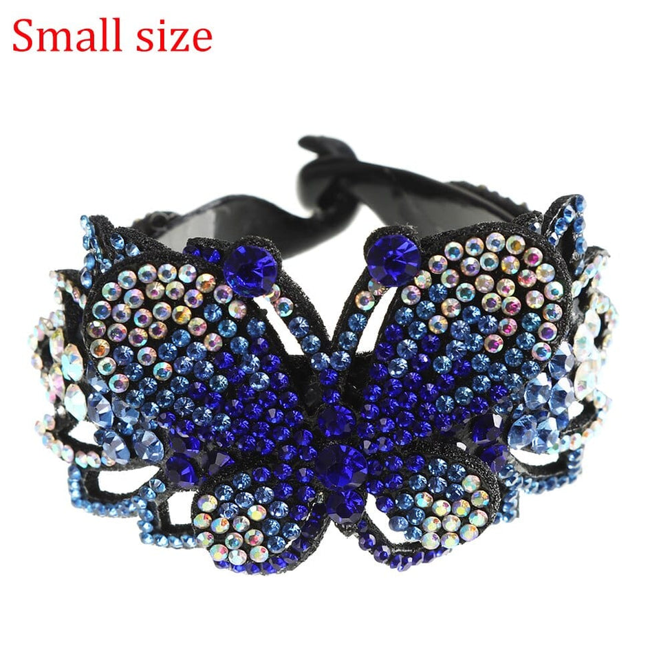 Molans Crystal Rhinestone Hair Claws for Women Flower Hair Clips Barrettes Crab Ponytail Holder Hairpins Bands Hair Accessories