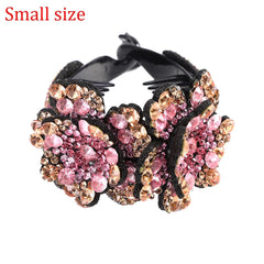 Molans Crystal Rhinestone Hair Claws for Women Flower Hair Clips Barrettes Crab Ponytail Holder Hairpins Bands Hair Accessories