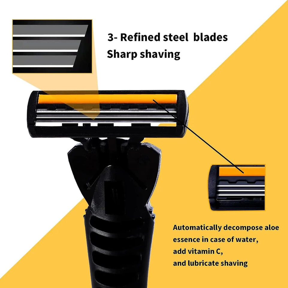 Men's Classic Manual Razor Vintage Water Wash Razor Blade Sharp Blade Anti scratch Three Layer Blade Razor