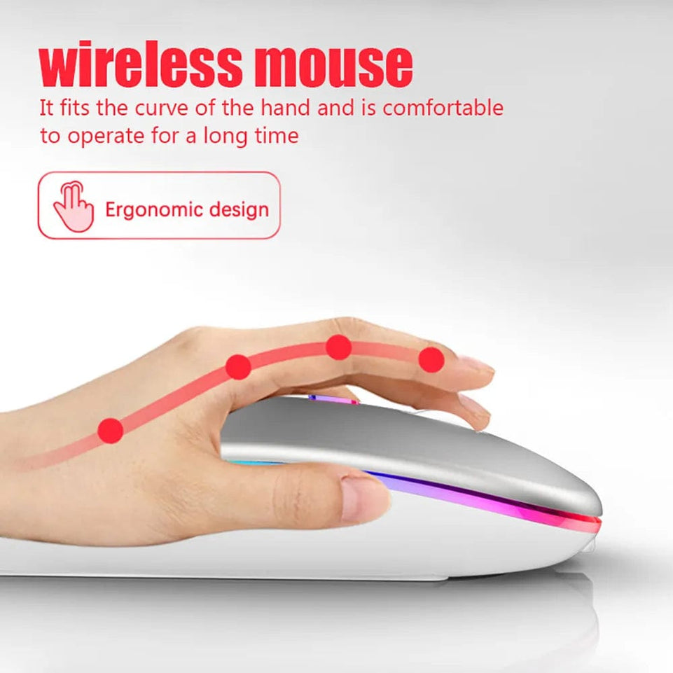 Slim Wireless Mouse 2.4GHz Optical Mice 1600DPI Gamer Office Quiet Mouse Ergonomic Design Mice With USB Receiver For PC Laptop