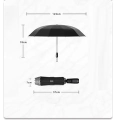 Folding Umbrella Reinforced Luxury Inverted Parasol Strong Umbrellas Lightweight Big Automatic Man size