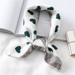 2022 New Women Silk Scarf Square Foulard Lady's Neck Hair Scarves Design Printed Head Kerchief Fashion Girl  Scarfs