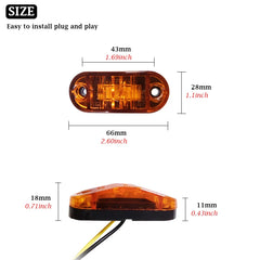 Warning Lights LEDs Diode Light Trailer luces led 24v Camion LED Side Marker Lamp 12V 24V for volvo fh Truck Accessories