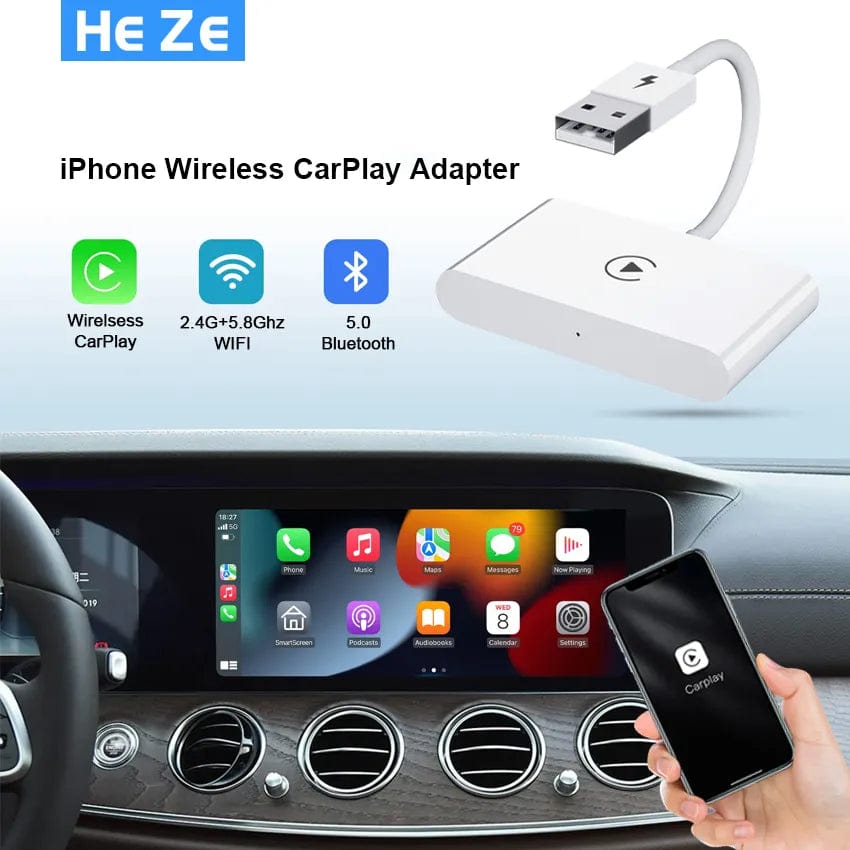 Wireless CarPlay Adapter dongle for iPhone Wireless Auto Car Adapter,Apple Dongle,Plug Play 5GHz WiFi