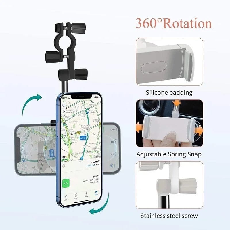Universal Car Phone Holder Rearview Mirror 360 Degree Rotatable Back Seat Stand GPS Navigation Bracket for IPhone Samsung Xiaomi