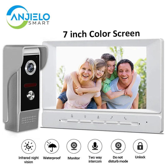 7 Inch Video Intercom Smart Home Security Protection System Doorbell Camera for Apartment Domofo