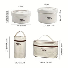 Lunch Box Portable Insulated Lunch Container Set Stackable Bento Stainless Steel Lunch Container