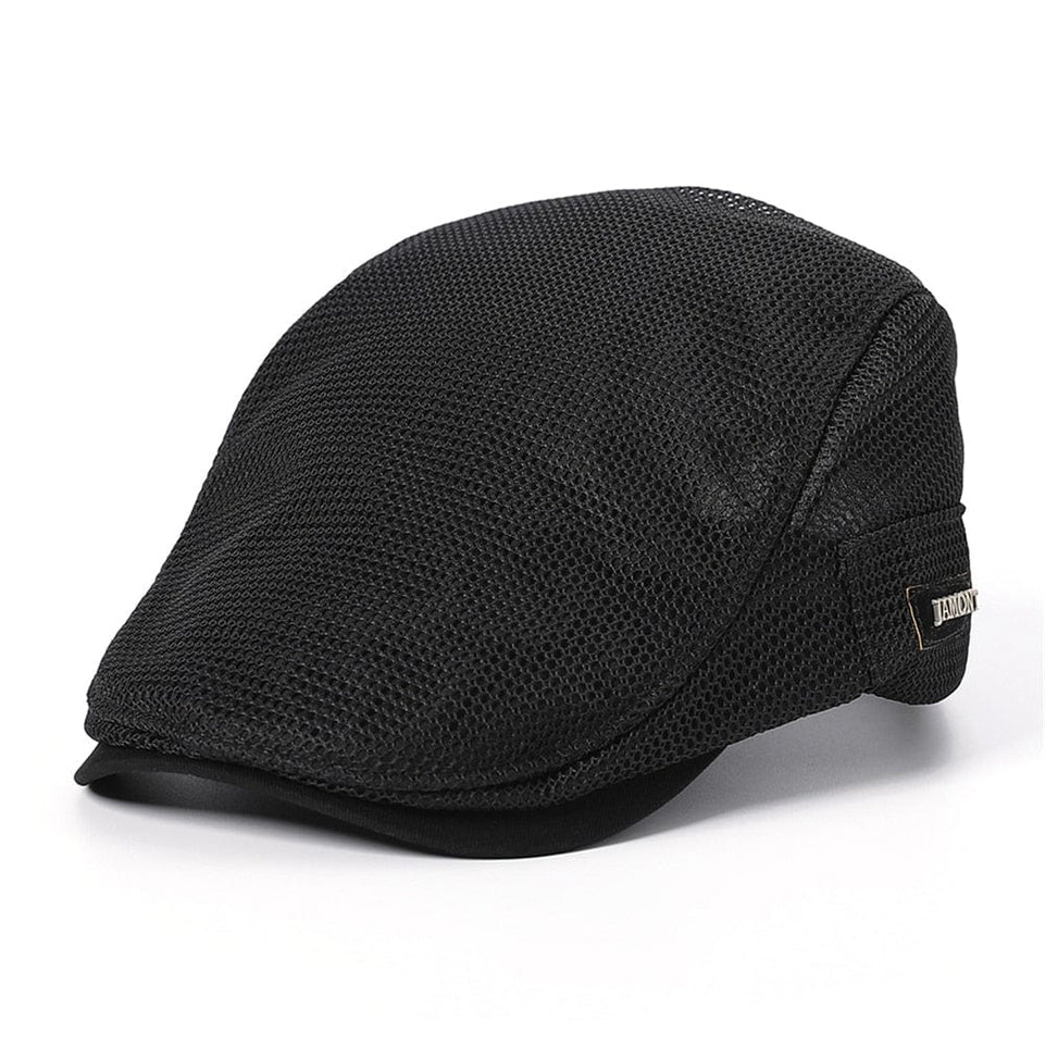 TOHUIYAN Summer Mens Hats Breathable Mesh Newsboy Caps Outdoor Baker Boy Boinas Cabbie Hat Fashion Driving Flat Cap For Women