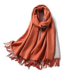 Winter Cashmere Scarf Women Thick Warm Shawls Wraps Lady Solid Scarves Fashion Tassels Pashmina Blanket Quality Foulard 2023 New