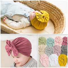 Solid Color Baby Headbands Cotton Turbans for Babies Infant Toddler Head Wrap Newborn Baby Girl Beanie Hat Baby Hair Accessories