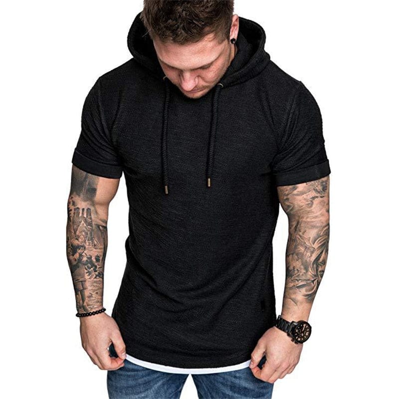 MRMT 2023 Brand New Mens Hoodies Sweatshirts Short Sleeve Men Hoodies Sweatshirt Casual Solid Color Man hoody For Male Hooded