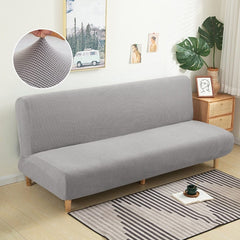 Polar Fleece Fabric Armless Sofa Bed Cover Solid Color Without Armrest Big Elastic Folding Furniture home Decoration Bench Cover