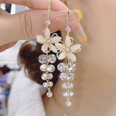 New Fashion Korean Imitation Pearl Drop Earrings for Women Butterfly Owl Zircon Oversized Earring Wedding Party Jewelry