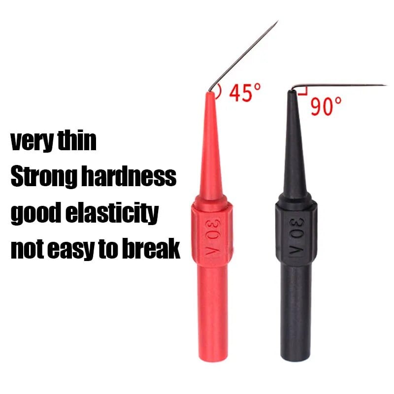 30V Car Tip Probes Diagnostic Tools Auto Multimeter Test Leads Back Piercing Needle Tip Probes Mechanical Tools