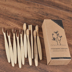 New Design Mixed Color Bamboo Toothbrush Eco Friendly Wooden Tooth Brush Soft Bristle Tip Charcoal Adults Oral Care Toothbrush