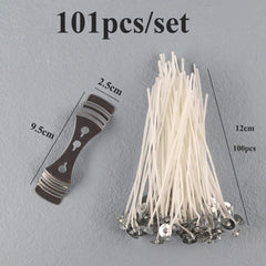 8-20cm 100 PCS Candle Wicks Smokeless Wax Pure Cotton Core for DIY Candle Making Pre-waxed Wicks Party Supplies