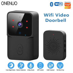 WiFi Doorbell Home Tuya WiFi Wireless Doorbell DC AC Battery Powered Camera Bell with Alexa Google Doorbell Camera