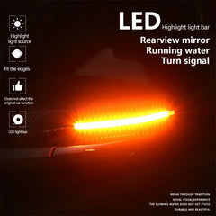 Car Mirror Indicator Lamp DRL Streamer Strip Flowing Turn Signal Lamp LED Car Light Source Turn Signals For Cars