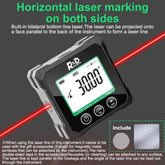 PT180 PT181 Laser Digital Protractor Angle Measure Inclinometer 3 in 1 Laser Level Box Type-C Charging Angle meter for home