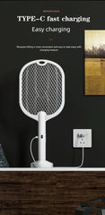 Mosquito Swatter with TYPE-C Charging, 3 in 1 Electric Mosquito Swatter, Mosquito Killer Lamp