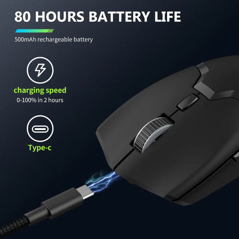 Deluxe Wireless Gaming Mouse Bluetooth Tri-Mode Connection M800 PRO Macro Mice For PC Gamer