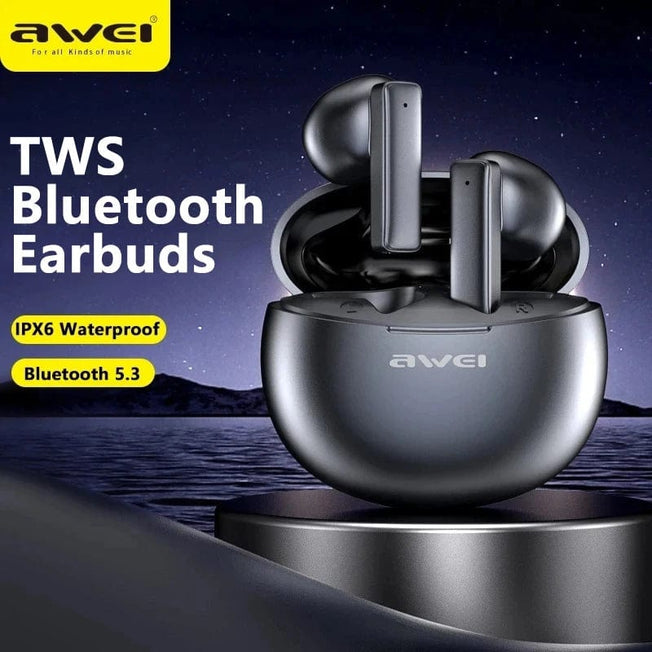 Awei T87 TWS Bluetooth 5.3 Earbuds Wireless Bluetooth Earphones Touch Control Stereo Headset Waterproof Sport Headphones