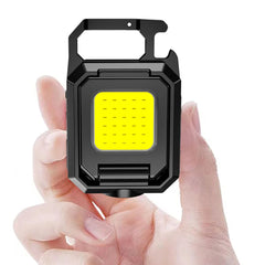 Pocket Work Light 1000LM COB LED Mini Keychain Light USB Rechargeable Flashlight IPX4 Waterproof for Outdoor Camping Hiking