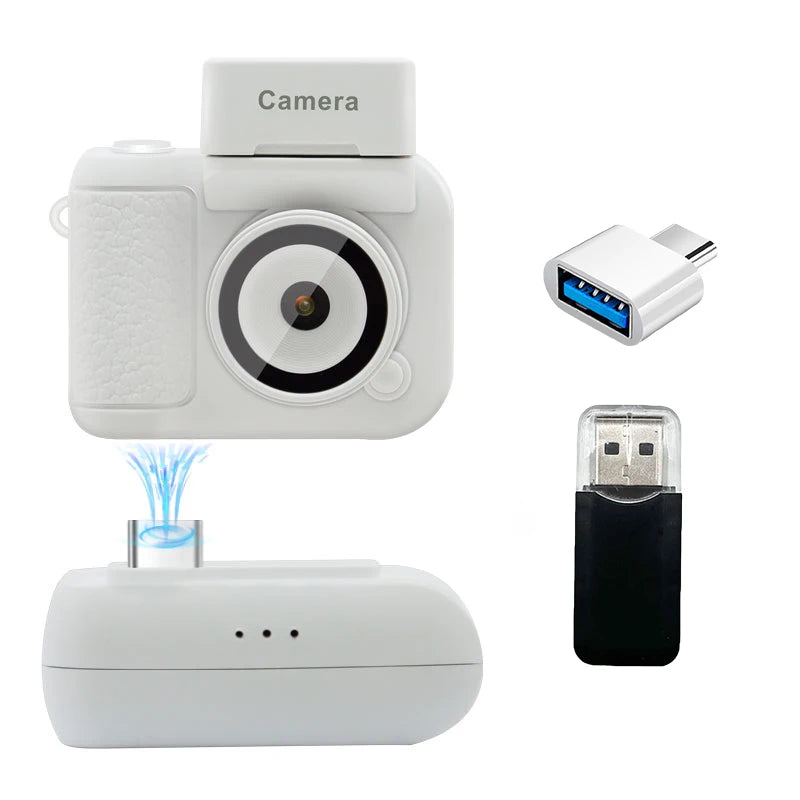 Y4000 HD 1080P Mini Keychain Camera With Flash Lamp Battery Dock Portable Video Recorder DV With Screen Kids Campus Retro Camera