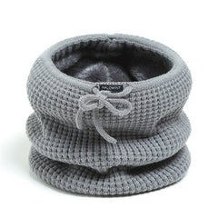 2022 New Neck Scarf Winter Women Men Solid Knitting Collar Thick Warm Velveted Rings Scarves High Quality Allmatch Muffler