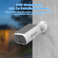 4MP Wireless Solar Camera Outdoor Surveillance Integrated Battery Wifi Camera Humanoid Detection Flash Alarm Night Vision