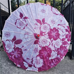 Silk Cloth Women Umbrella Japanese Cherry Blossoms Ancient Dance Umbrella Decorative Umbrella Chinese Style Oil Paper Umbrella