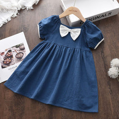 Bear Leader Girls Dress Autumn 2023 Girls Clothes Long Sleeves Cartoon Embroidery Female Children's Cake Dresses Kids Clothing