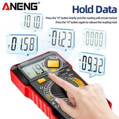 Digital Multimeter True RMS Handheld High Precision Tester NCV AC/DC Voltage Current Resistance Ohm Tool