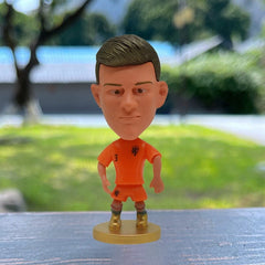 6.5cm Soccer Star Figure Mini Football Player Car Ornaments Collection Doll Star Sports Action Figures Souvenirs Toys Fans Gifts