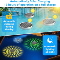 Solar Floating Pool Lights RGB Color Changing Pool Projector Light Waterproof LED for Pool Hot Tub Wedding Path Party Decoration
