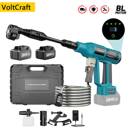 6 IN 1 Electric Garden Washing Gun 250Bar Brushless High Pressure Car Washer Gun Water Wash Spray Gun for Makita Battery