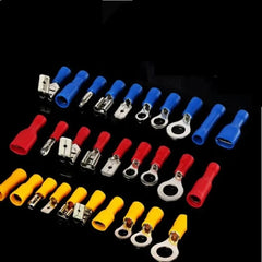 Wire Cable Connector Kit Crimp Spade Terminal Assorted Electrical Spade Insulated Ring Fork Spade Butt Set